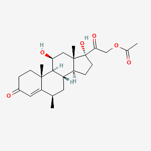 molecular formula C24H34O6 B13446070 17-Hydroxy-6beta-methyl Corticosterone 21-Acetate 