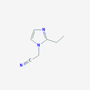 molecular formula C7H9N3 B1344608 (2-乙基-1H-咪唑-1-基)乙腈 CAS No. 1119451-03-4