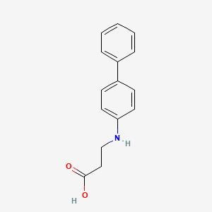 molecular formula C15H15NO2 B1344611 3-([1,1'-Biphenyl]-4-ylamino)propanoic acid CAS No. 144653-45-2