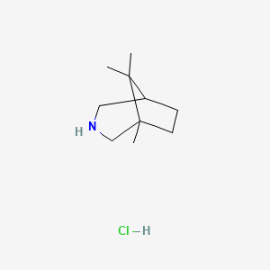 molecular formula C10H20ClN B1344612 1,8,8-Trimethyl-3-azabicyclo[3.2.1]octane hydrochloride 