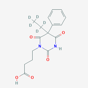 molecular formula C16H18N2O5 B13446161 Phenobarbital-d5 1-Butyric Acid 