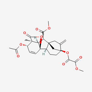 molecular formula C25H28O10 B13446165 Gibberellic Acid Methyl Ester Acetate Dimethyl Oxalate 