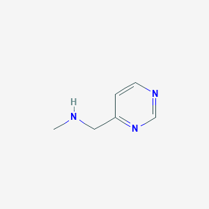 molecular formula C6H9N3 B1344617 N-甲基-1-(嘧啶-4-基)甲胺 CAS No. 179873-38-2