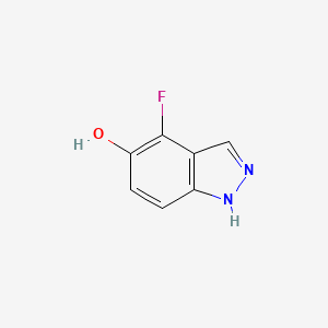 molecular formula C7H5FN2O B1344621 4-Fluoro-1H-indazol-5-OL CAS No. 478838-63-0