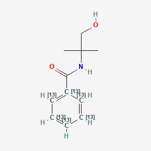 molecular formula C11H15NO2 B13446231 N-(1-hydroxy-2-methylpropan-2-yl)(1,2,3,4,5,6-13C6)cyclohexatrienecarboxamide 
