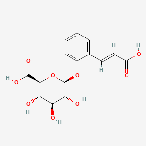 molecular formula C15H16O9 B13446260 (2S,3S,4S,5R,6S)-6-[2-[(E)-2-carboxyethenyl]phenoxy]-3,4,5-trihydroxyoxane-2-carboxylic acid 