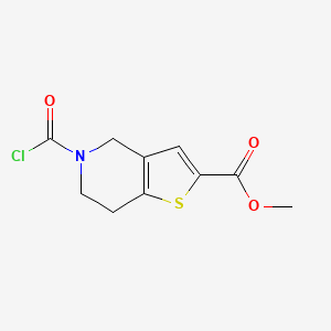 molecular formula C10H10ClNO3S B13446268 methyl 5-(carbonochloridoyl)-4H,5H,6H,7H-thieno[3,2-c]pyridine-2-carboxylate 