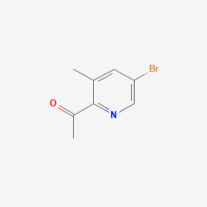 molecular formula C8H8BrNO B1344629 1-(5-溴-3-甲基吡啶-2-基)乙酮 CAS No. 1211533-25-3