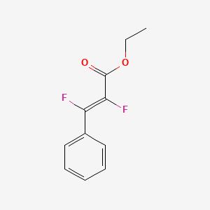 molecular formula C11H10F2O2 B13446454 ethyl (E)-2,3-difluoro-3-phenylprop-2-enoate 