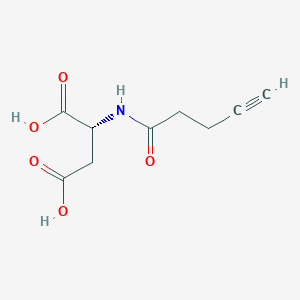 molecular formula C9H11NO5 B13446462 (2R)-2-(pent-4-ynamido)butanedioicacid CAS No. 1690161-05-7