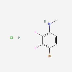 molecular formula C7H7BrClF2N B13446479 4-bromo-2,3-difluoro-N-methylaniline hydrochloride 