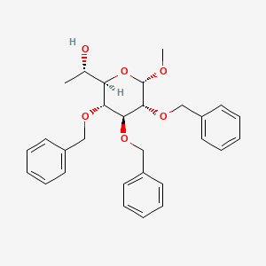 molecular formula C29H34O6 B13446487 Methyl 7-Deoxy-2,3,4-tris-O-(phenylmethyl)-L-glycero-alpha-D-gluco-heptopyranoside 