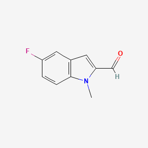 molecular formula C10H8FNO B1344650 5-fluoro-1-methyl-1H-indole-2-carbaldehyde CAS No. 883531-48-4