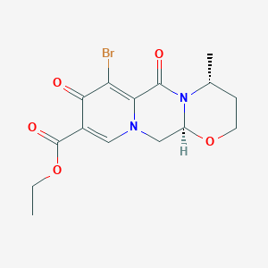 molecular formula C15H17BrN2O5 B13446516 ethyl (3S,7R)-11-bromo-7-methyl-9,12-dioxo-4-oxa-1,8-diazatricyclo[8.4.0.03,8]tetradeca-10,13-diene-13-carboxylate 