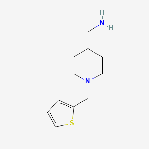 molecular formula C11H18N2S B1344654 [1-(Thiophen-2-ylmethyl)piperidin-4-yl]methanamine CAS No. 883541-34-2