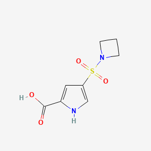 molecular formula C8H10N2O4S B13446586 4-(Azetidine-1-sulfonyl)-1h-pyrrole-2-carboxylic acid 