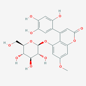 molecular formula C22H22O12 B13446602 5-(beta-D-Glucopyranosyloxy)-7-methoxy-4-(2,4,5-trihydroxyphenyl)-2H-1-benzopyran-2-one 