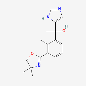 molecular formula C17H21N3O2 B13446610 alpha-[3-(4,5-Dihydro-4,4-dimethyl-2-oxazolyl)-2-methylphenyl]-alpha-methyl-1H-imidazole-5-methanol 