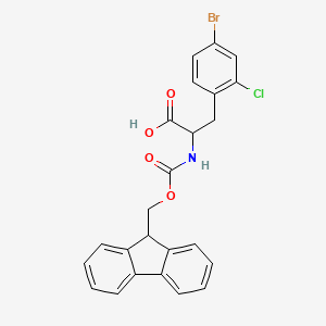 molecular formula C24H19BrClNO4 B13446626 3-(4-bromo-2-chlorophenyl)-2-({[(9H-fluoren-9-yl)methoxy]carbonyl}amino)propanoic acid 