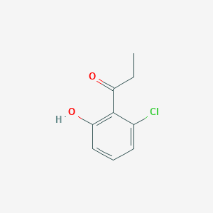 molecular formula C9H9ClO2 B13446637 1-(2-Chloro-6-hydroxyphenyl)propan-1-one CAS No. 1261686-21-8