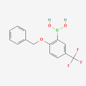 molecular formula C14H12BF3O3 B1344664 2-Benzyloxy-5-trifluoromethylphenylboronic acid CAS No. 612833-41-7