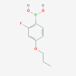 molecular formula C9H12BFO3 B1344666 (2-Fluoro-4-propoxyphenyl)boronic acid CAS No. 1107603-51-9