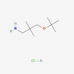 molecular formula C9H22ClNO B13446685 3-(Tert-butoxy)-2,2-dimethylpropan-1-amine hydrochloride CAS No. 2913279-48-6