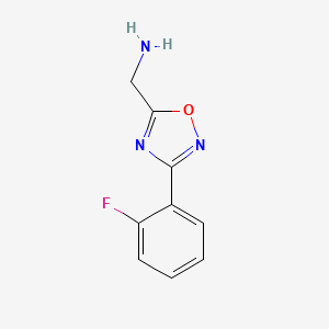 [3-(2-Fluorophenyl)-1,2,4-oxadiazol-5-YL]methanamine