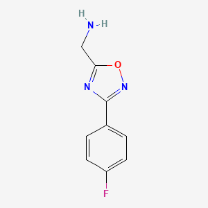 1-[3-(4-Fluorophenyl)-1,2,4-oxadiazol-5-yl]methanamine