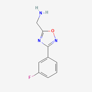 [3-(3-Fluorophenyl)-1,2,4-oxadiazol-5-yl]methanamine