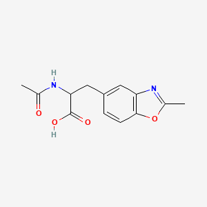 molecular formula C13H14N2O4 B1344692 2-Acetamido-3-(2-methyl-1,3-benzoxazol-5-yl)propanoic acid CAS No. 1266389-82-5