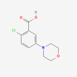 molecular formula C11H12ClNO3 B1344695 2-Chloro-5-morpholin-4-yl-benzoic acid CAS No. 869949-38-2