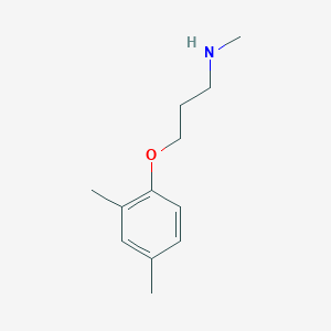 molecular formula C12H19NO B1344696 3-(2,4-二甲基苯氧基)-N-甲基丙胺 CAS No. 91553-70-7