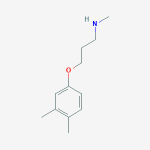 molecular formula C12H19NO B1344697 3-(3,4-二甲基苯氧基)-N-甲基丙-1-胺 CAS No. 915923-36-3