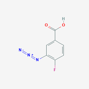 molecular formula C7H4FN3O2 B13447079 3-Azido-4-fluorobenzoic acid 
