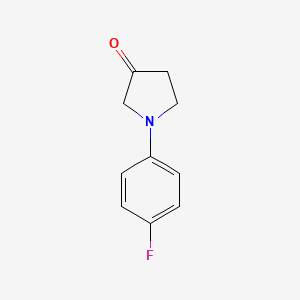 molecular formula C10H10FNO B1344713 1-(4-Fluorophenyl)pyrrolidin-3-one CAS No. 536742-69-5