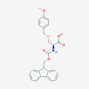 molecular formula C26H25NO5Se B134472 N-9-Fluorenylmethoxycarbonyl-Se-4-methoxybenzylselenocysteine CAS No. 150308-80-8