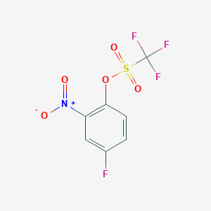 molecular formula C7H3F4NO5S B1344735 4-Fluoro-2-nitrophenyl trifluoromethanesulfonate CAS No. 722536-28-9