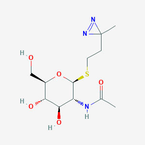 3-Azi-1-((2-acetamido-2-deoxy-1-glucopyranosyl)thio)butane