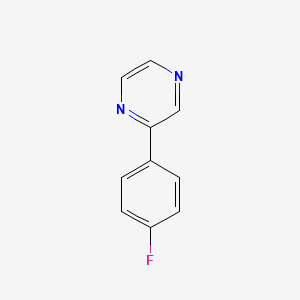 molecular formula C10H7FN2 B1344765 2-(4-Fluorophenyl)pyrazine CAS No. 939975-25-4