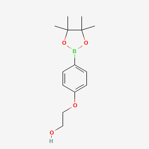 molecular formula C14H21BO4 B1344769 2-[4-(四甲基-1,3,2-二氧杂硼环-2-基)苯氧基]乙醇 CAS No. 741699-47-8