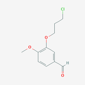 molecular formula C11H13ClO3 B1344774 3-(3-Chloropropoxy)-4-methoxybenzaldehyde CAS No. 929683-54-5