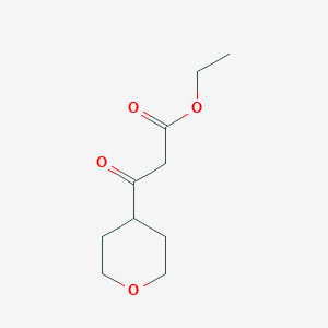 molecular formula C10H16O4 B1344775 Ethyl 3-oxo-3-(4-tetrahydropyranyl)propanoate CAS No. 856414-68-1