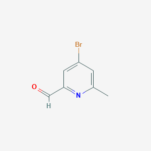 molecular formula C7H6BrNO B1344782 4-Bromo-6-methylpicolinaldehyde CAS No. 448906-71-6