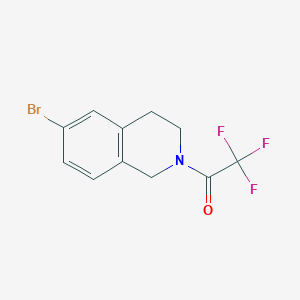 molecular formula C11H9BrF3NO B1344787 1-(6-bromo-3,4-dihydroisoquinolin-2(1H)-yl)-2,2,2-trifluoroethanone CAS No. 252331-63-8