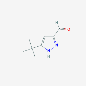 molecular formula C8H12N2O B1344791 5-叔丁基-1H-吡唑-3-甲醛 CAS No. 865138-11-0