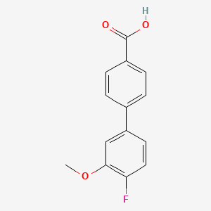 molecular formula C14H11FO3 B1344792 4-(4-氟-3-甲氧基苯基)苯甲酸 CAS No. 865186-68-1