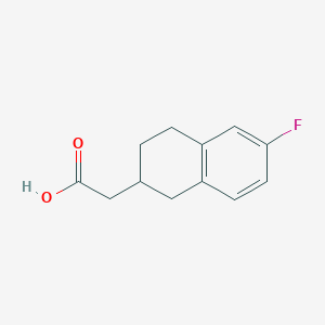 molecular formula C12H13FO2 B1344795 (6-Fluoro-1,2,3,4-tetrahydro-naphthalen-2-YL)-acetic acid CAS No. 885269-53-4