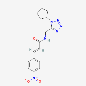 molecular formula C16H18N6O3 B13448011 N-[(1-Cyclopentyl-1H-tetrazol-5-yl)methyl]-3-(4-nitrophenyl)-2-propenamide 