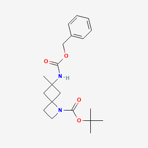 molecular formula C20H28N2O4 B13448047 Tert-butyl 6-{[(benzyloxy)carbonyl]amino}-6-methyl-1-azaspiro[3.3]heptane-1-carboxylate 